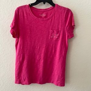 Vineyard Vines t-shirt Pink Small pocket Whale